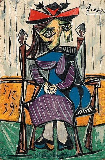 Femme assise 2 1962 Cubismo Pintura al óleo